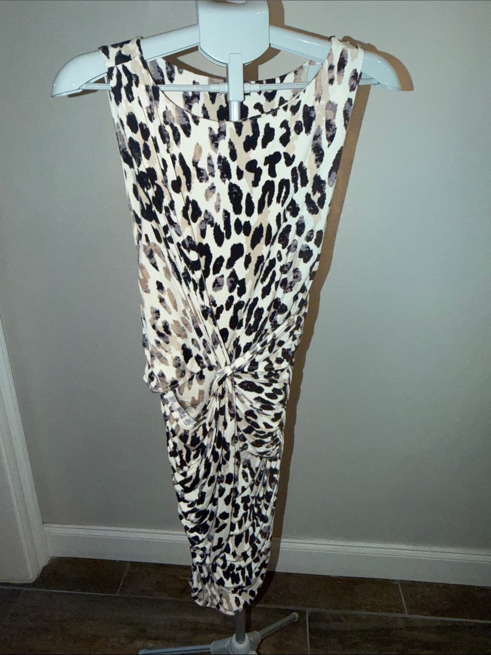 TART Beige and Black Leopard Print Dress